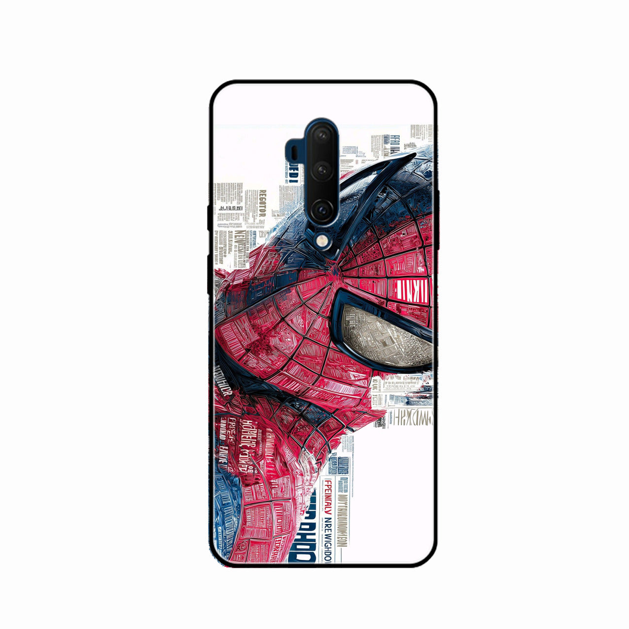 Red Blue Web Hero Glass Phone Cover for Oneplus 7T Pro
