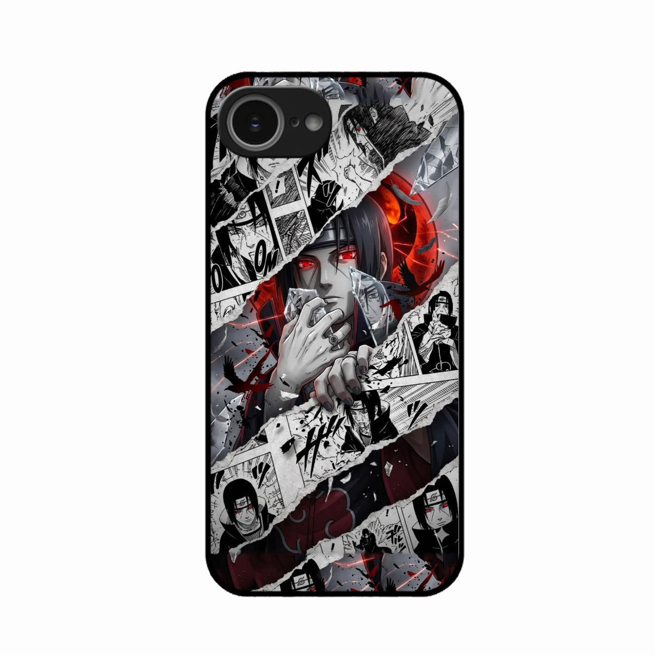 Itachi Uchiha Manga Collage Glass Phone Case for iPhone 16e