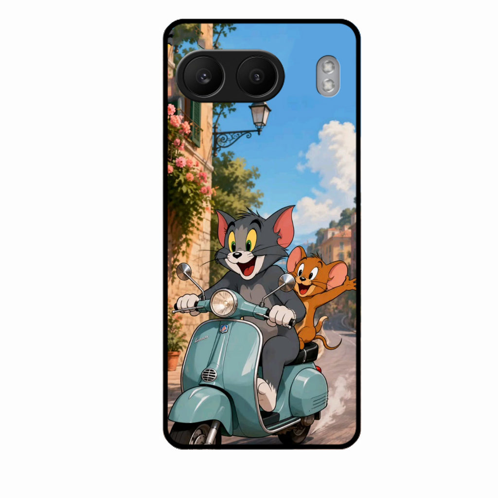 Cartoon Scooter Adventure Premium Glass Phone Case for Oneplus Nord 4 5G