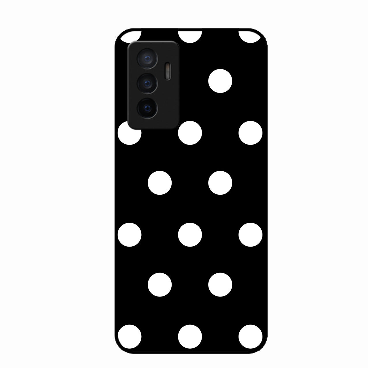Classic Polka Dot Glass Phone Case for Vivo Y75 4G