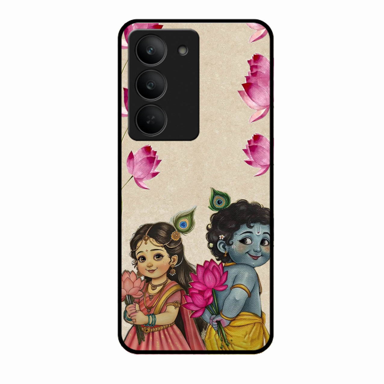 Krishna Eternal Lotus Glass Case for Realme 14X 5G