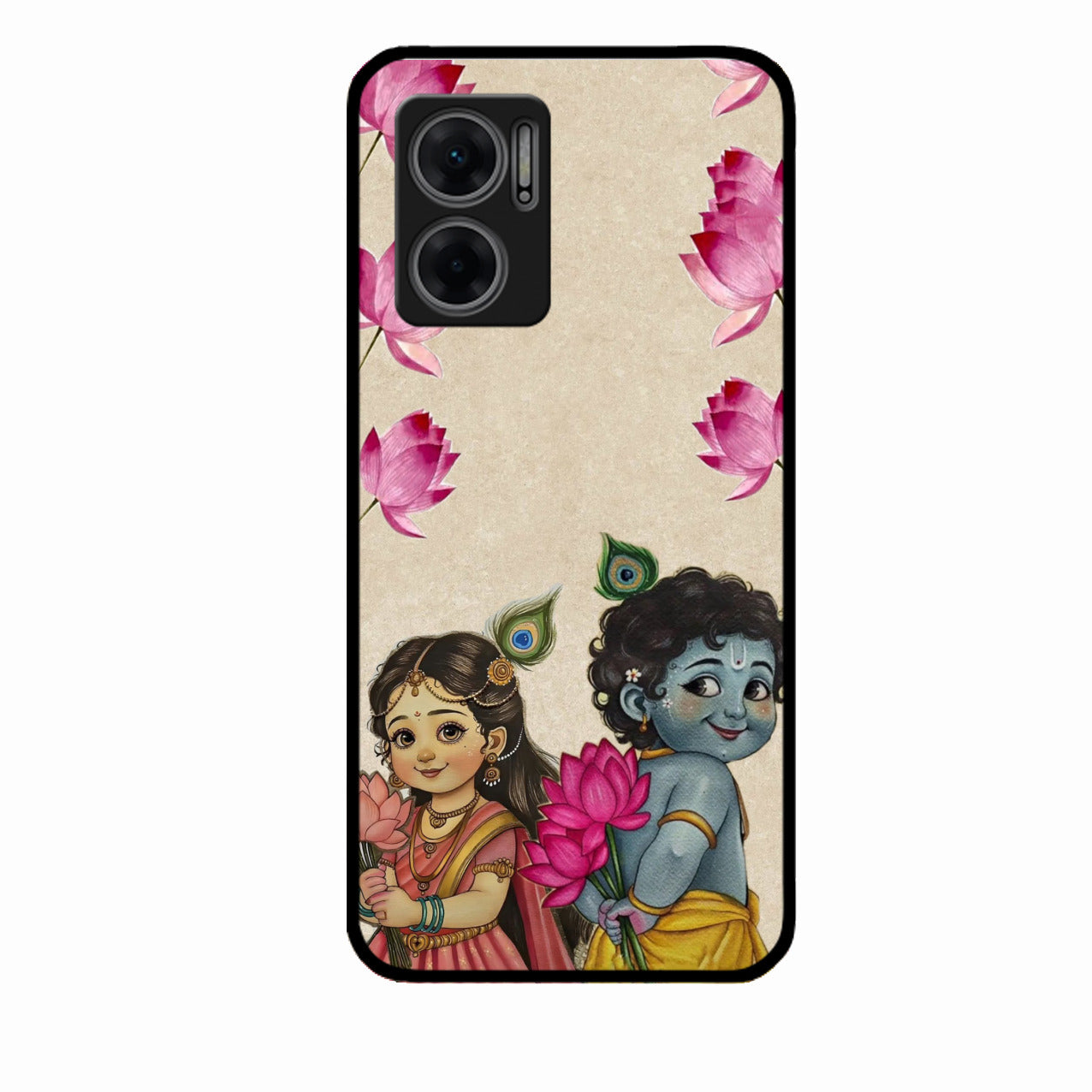 Krishna Eternal Lotus Glass Case for Redmi 11 Prime 5G
