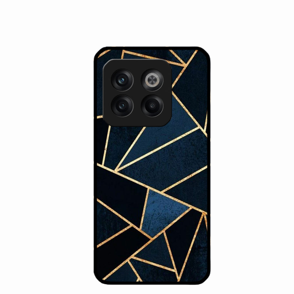 Midnight Gold Geometric Premium Glass Phone Case for Oneplus 10T 5G