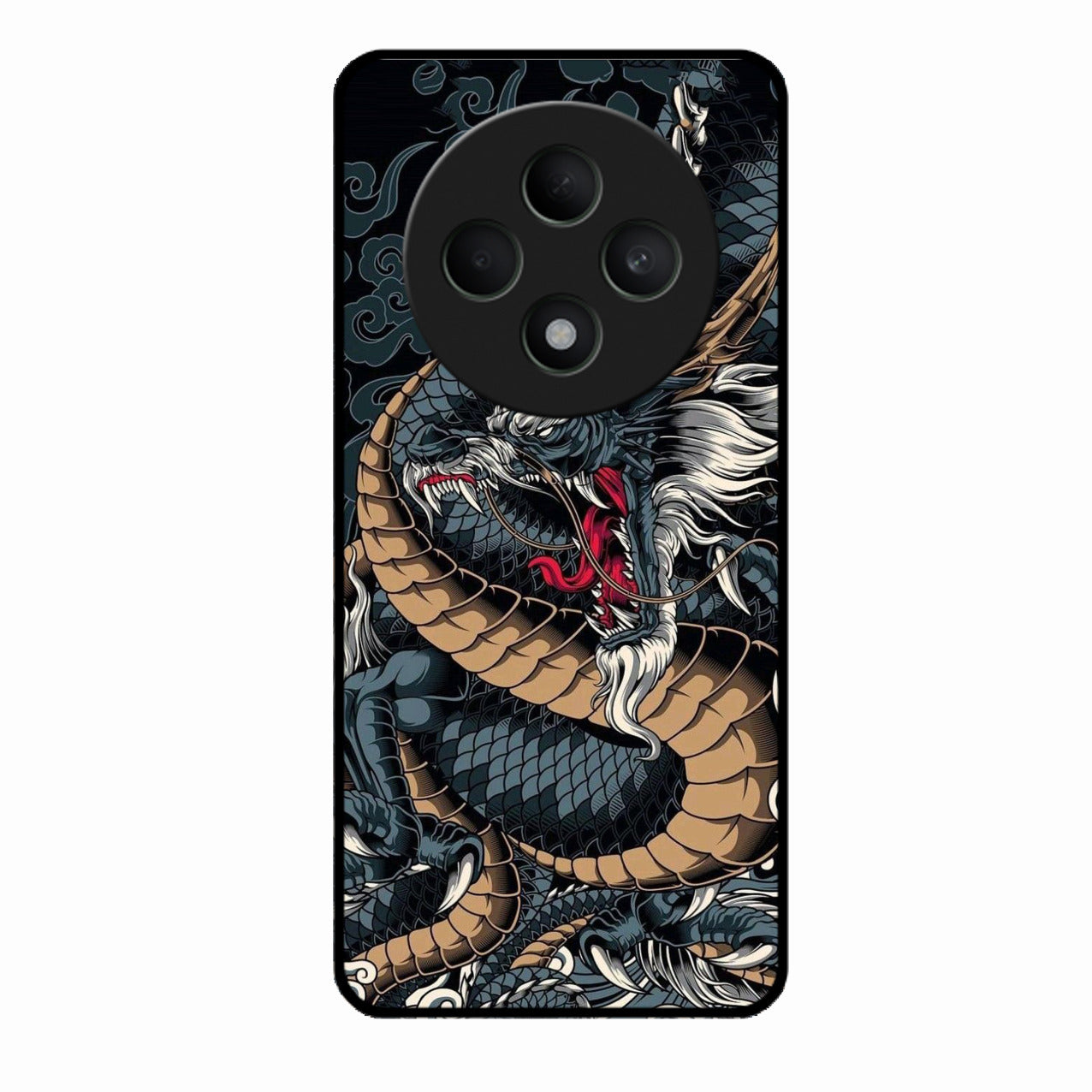 Midnight Dragon Glass Phone Case for Oppo F27 5G