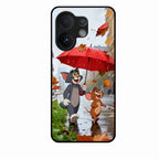 Rainy Day Cartoon Glass Phone Case for Vivo T4 Pro 5G