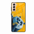 Cute Panda Sketch Premium Glass Phone Case for Samsung Galaxy S21 Fe 5G