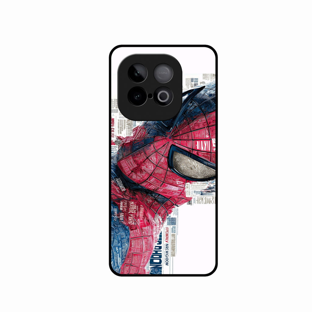 Red Blue Web Hero Glass Phone Cover for iQOO Neo 10 5G