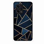 Midnight Gold Geometric Premium Glass Phone Case for Redmi Note 12 Pro Plus 5G