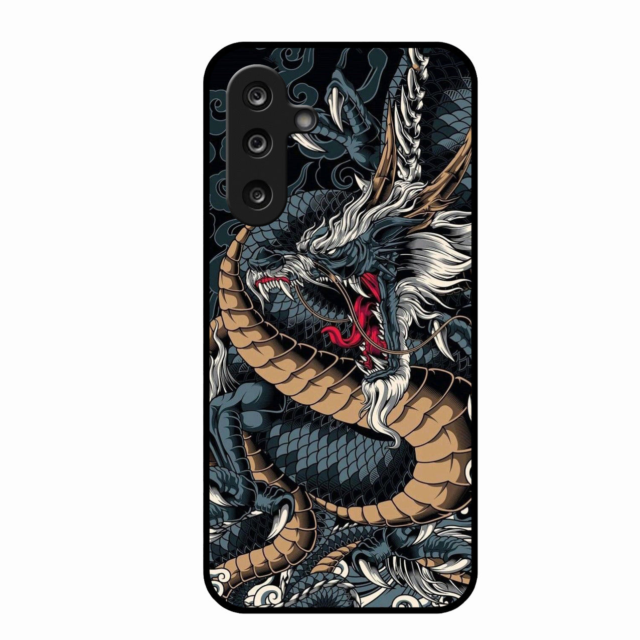 Midnight Dragon Glass Phone Case for Samsung Galaxy M36 5G