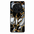 Black Gold Marble Glass Phone Case for Realme 12 Pro Plus 5G
