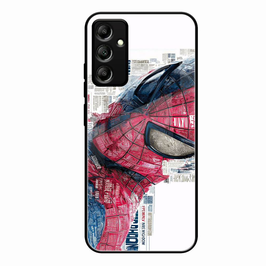Red Blue Web Hero Glass Phone Cover for Samsung Galaxy A34 5G