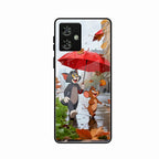Rainy Day Cartoon Glass Phone Case for Motorola G54 5G