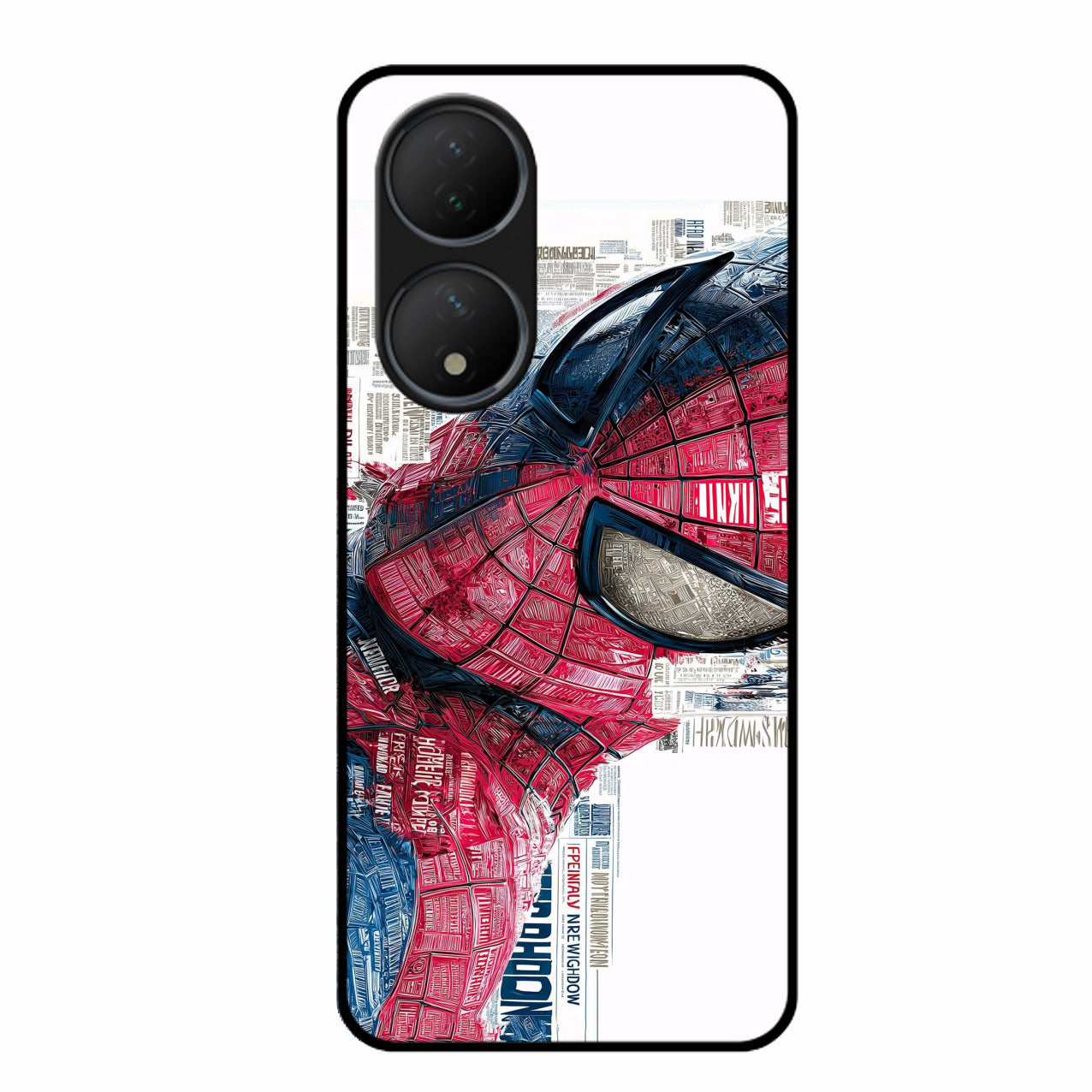 Red Blue Web Hero Glass Phone Cover for Vivo Y100 5G