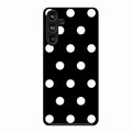 Classic Polka Dot Glass Phone Case for Samsung Galaxy M55 5G