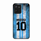 Blue Stripes Number 10 Football Glass Phone Case for Realme C35
