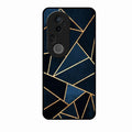 Midnight Gold Geometric Premium Glass Phone Case for Vivo T4 Ultra 5G