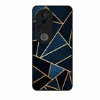 Midnight Gold Geometric Premium Glass Phone Case for Vivo T4 Ultra 5G