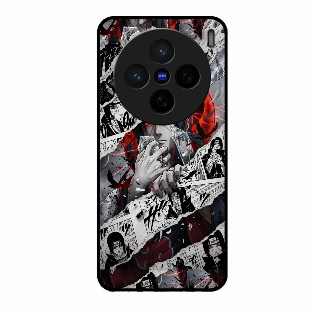 Itachi Uchiha Manga Collage Glass Phone Case for Vivo X200 5G