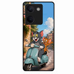 Cartoon Scooter Adventure Premium Glass Phone Case for Vivo Y300 Plus 5G