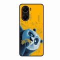 Cute Panda Sketch Premium Glass Phone Case for Vivo V29E 5G