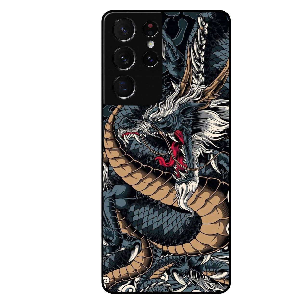 Midnight Dragon Glass Phone Case for Samsung Galaxy S21 Ultra