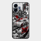 Japanese Wave Drift Racing Premium Glass Phone Case for Oppo F33 Pro 5G - ShopOnCliQ