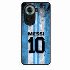 Blue Stripes Number 10 Football Glass Phone Case for Oppo Reno 11 5G
