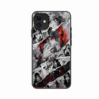Itachi Uchiha Manga Collage Glass Phone Case for iPhone 12 mini