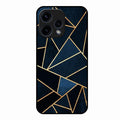 Midnight Gold Geometric Premium Glass Phone Case for Oppo Reno 15 5G