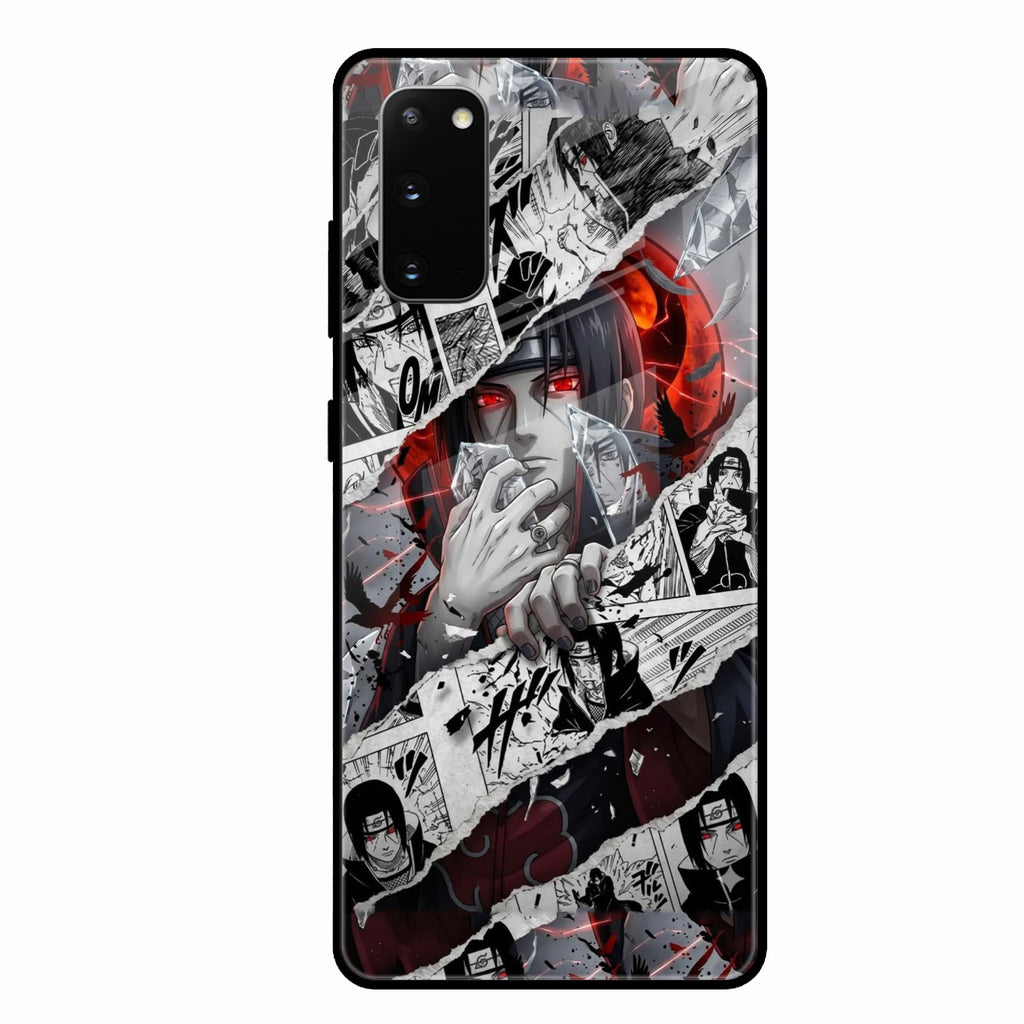 Itachi Uchiha Manga Collage Glass Phone Case for Samsung Galaxy S20 Fe 5G