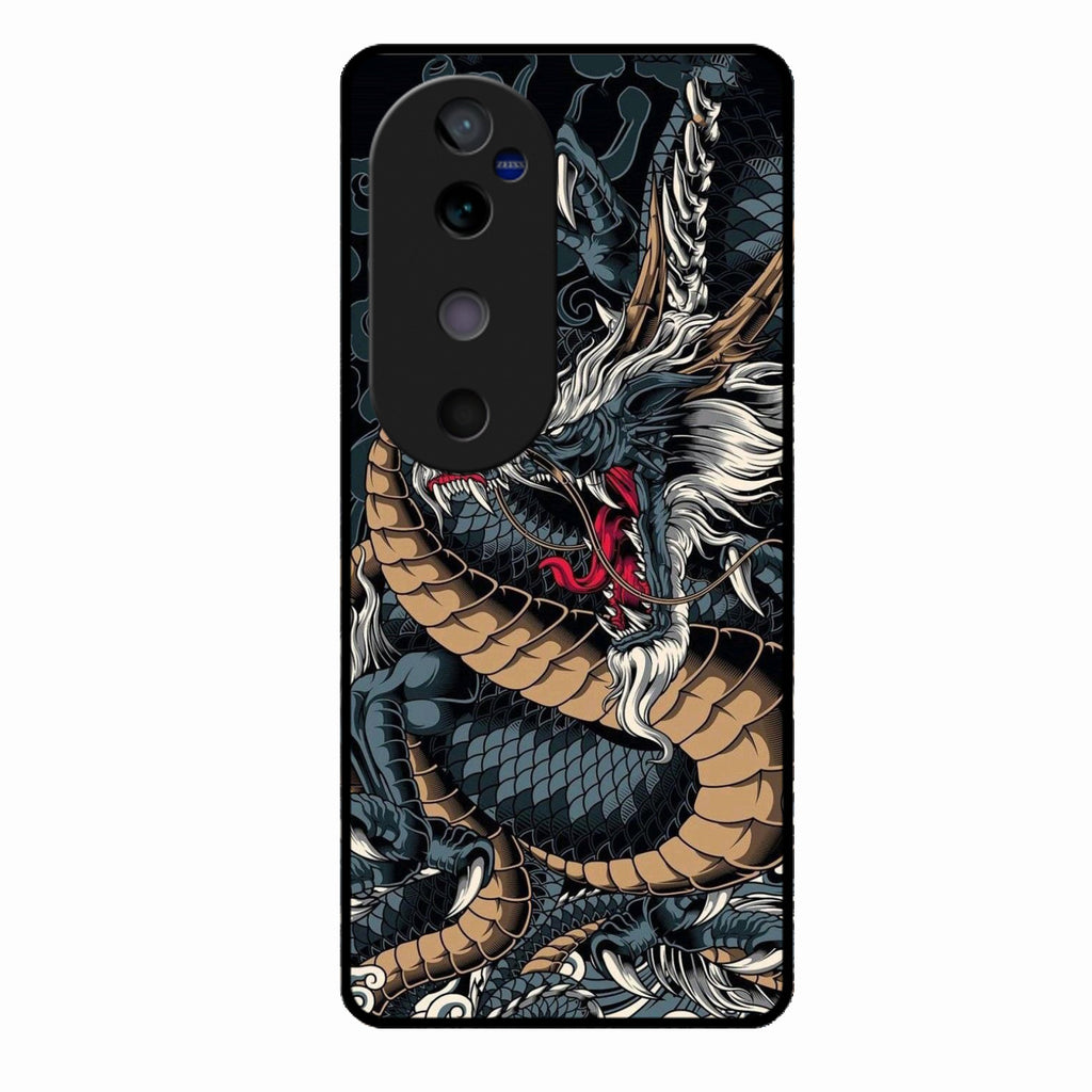 Midnight Dragon Glass Phone Case for Vivo V40 Pro 5G