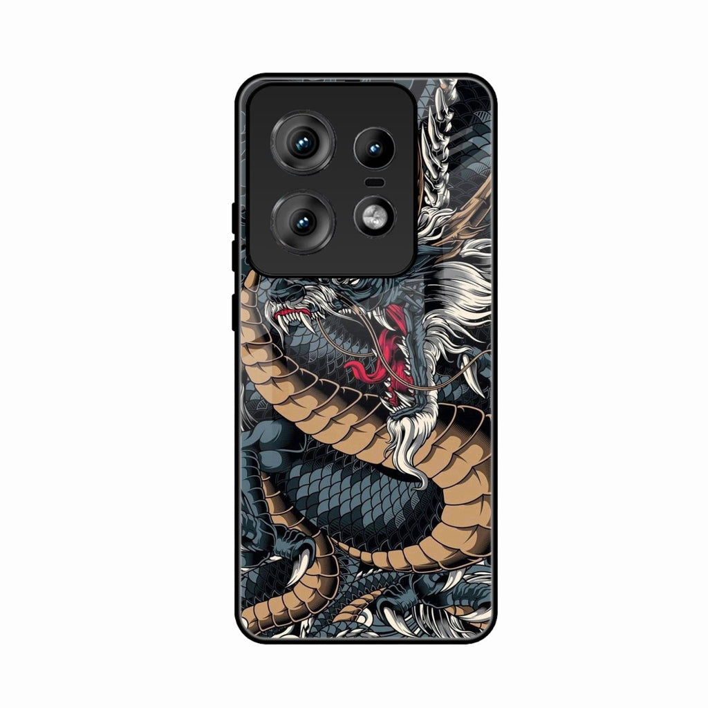 Midnight Dragon Glass Phone Case for Motorola Edge 50 Pro