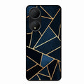 Midnight Gold Geometric Premium Glass Phone Case for Vivo Y100A 5G