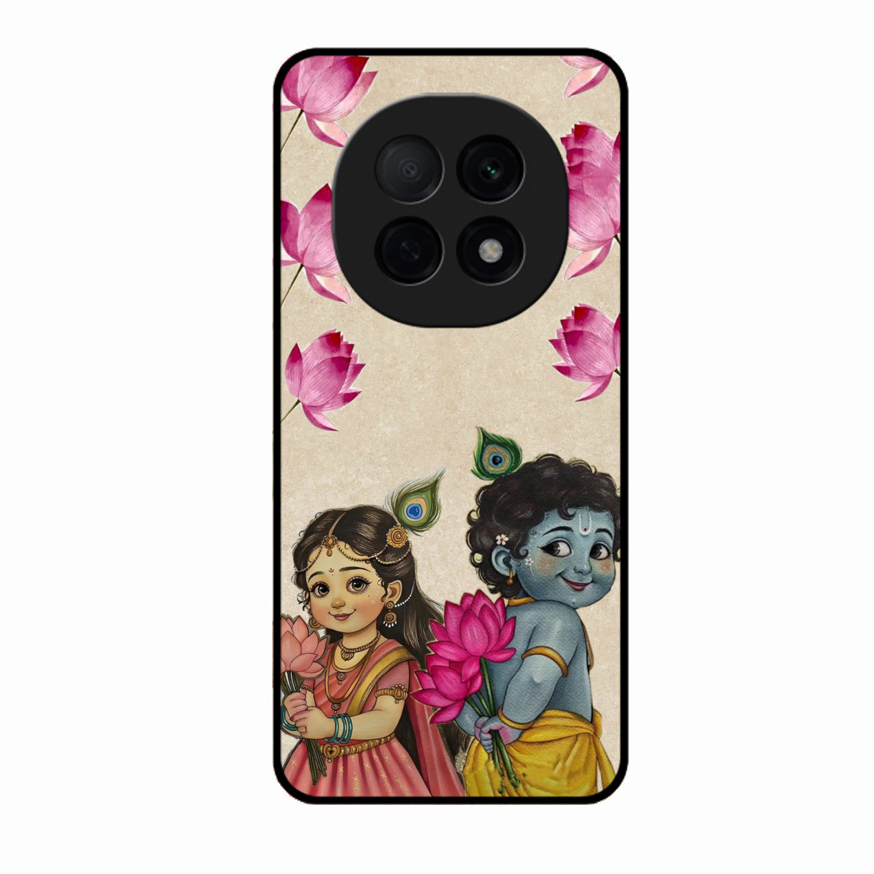 Krishna Eternal Lotus Glass Case for Oppo F29 Pro 5G
