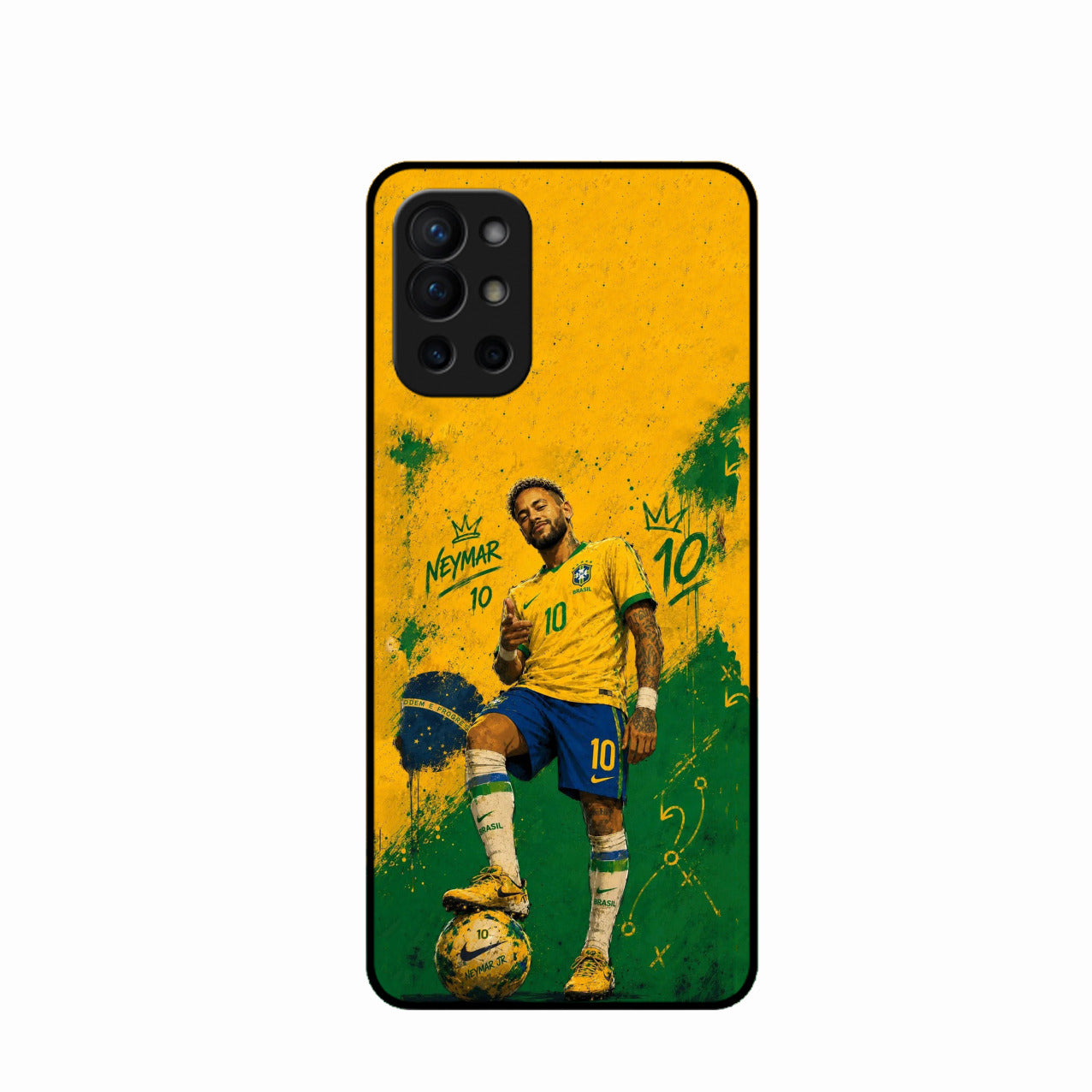 Golden Striker Glass Phone Case for Oneplus 9R 5G