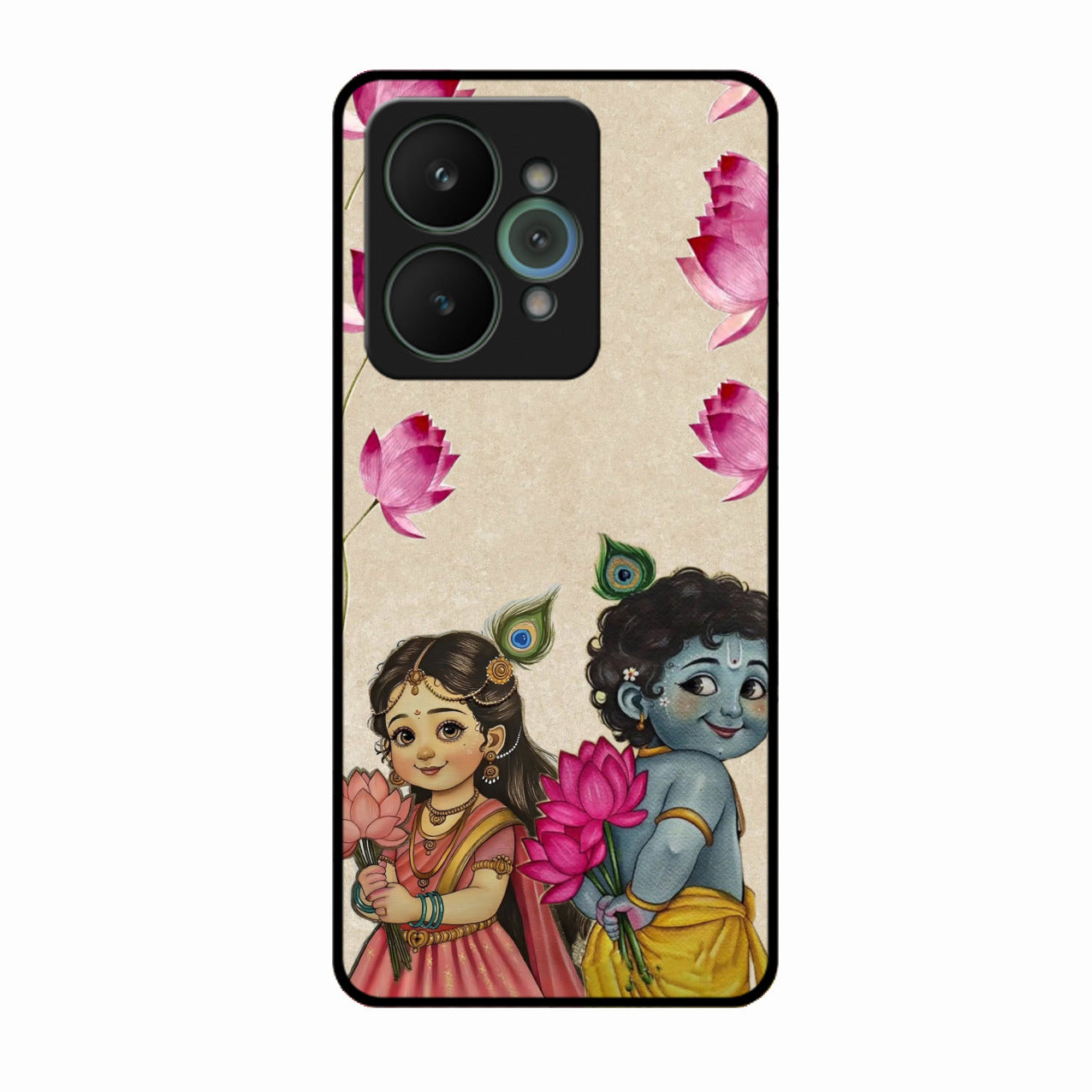 Krishna Eternal Lotus Glass Case for Realme 15 5G