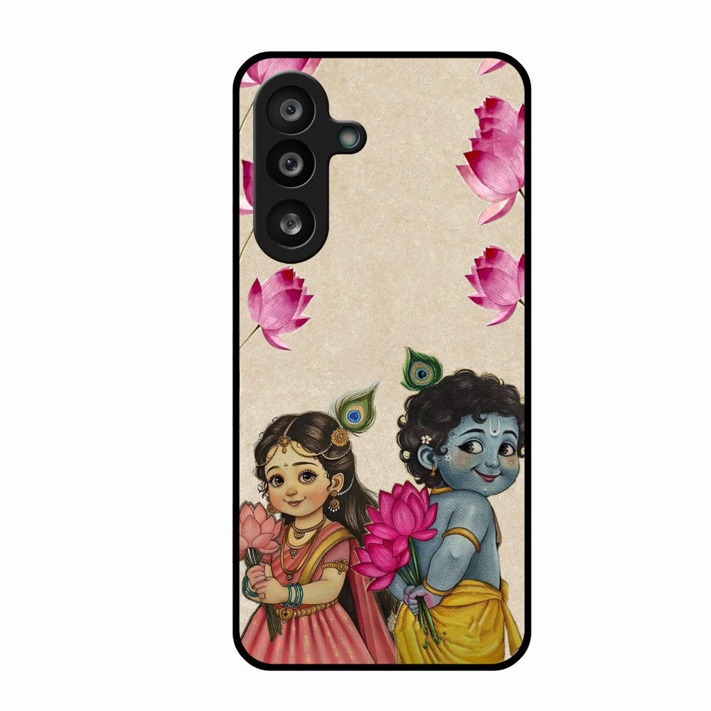 Krishna Eternal Lotus Glass Case for Samsung Galaxy M56 5G