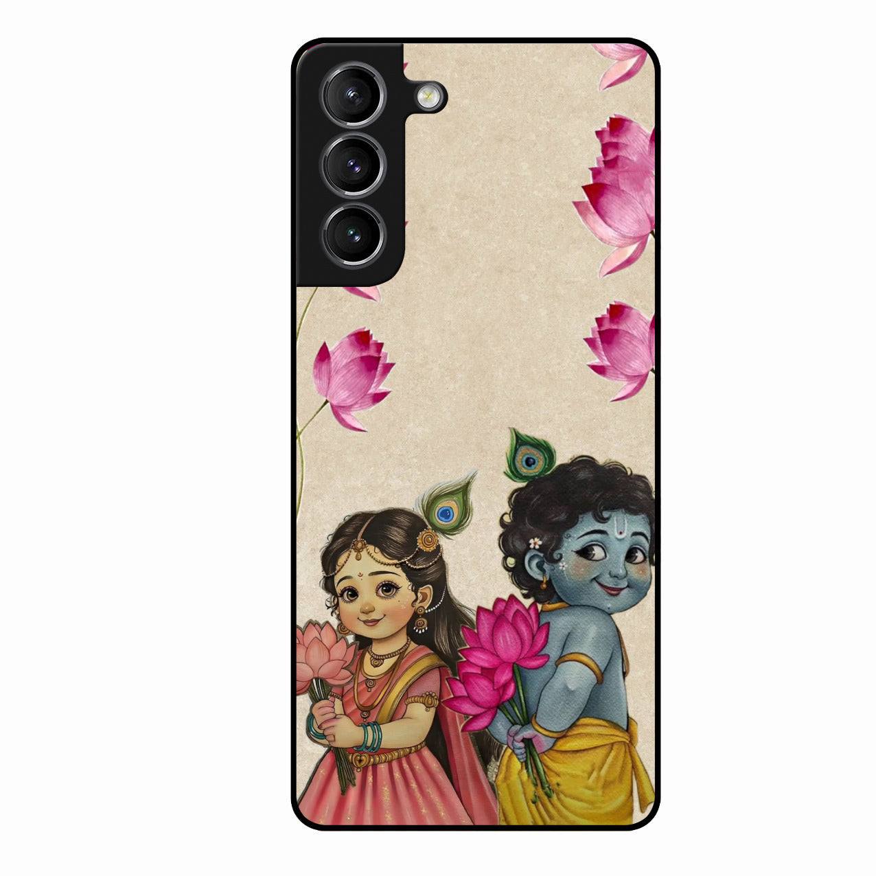 Krishna Eternal Lotus Glass Case for Samsung Galaxy S21