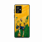 Golden Striker Glass Phone Case for Motorola G64 5G