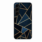 Midnight Gold Geometric Premium Glass Phone Case for Samsung Galaxy S23 5G