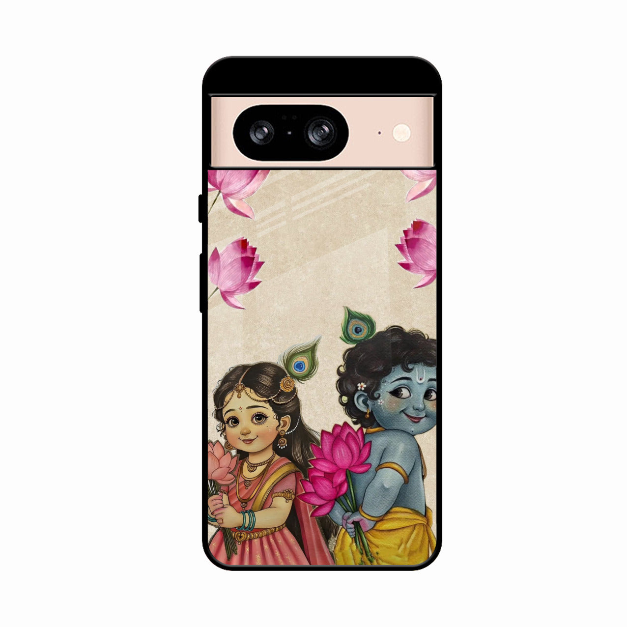 Krishna Eternal Lotus Glass Case for Google Pixel 8 5G
