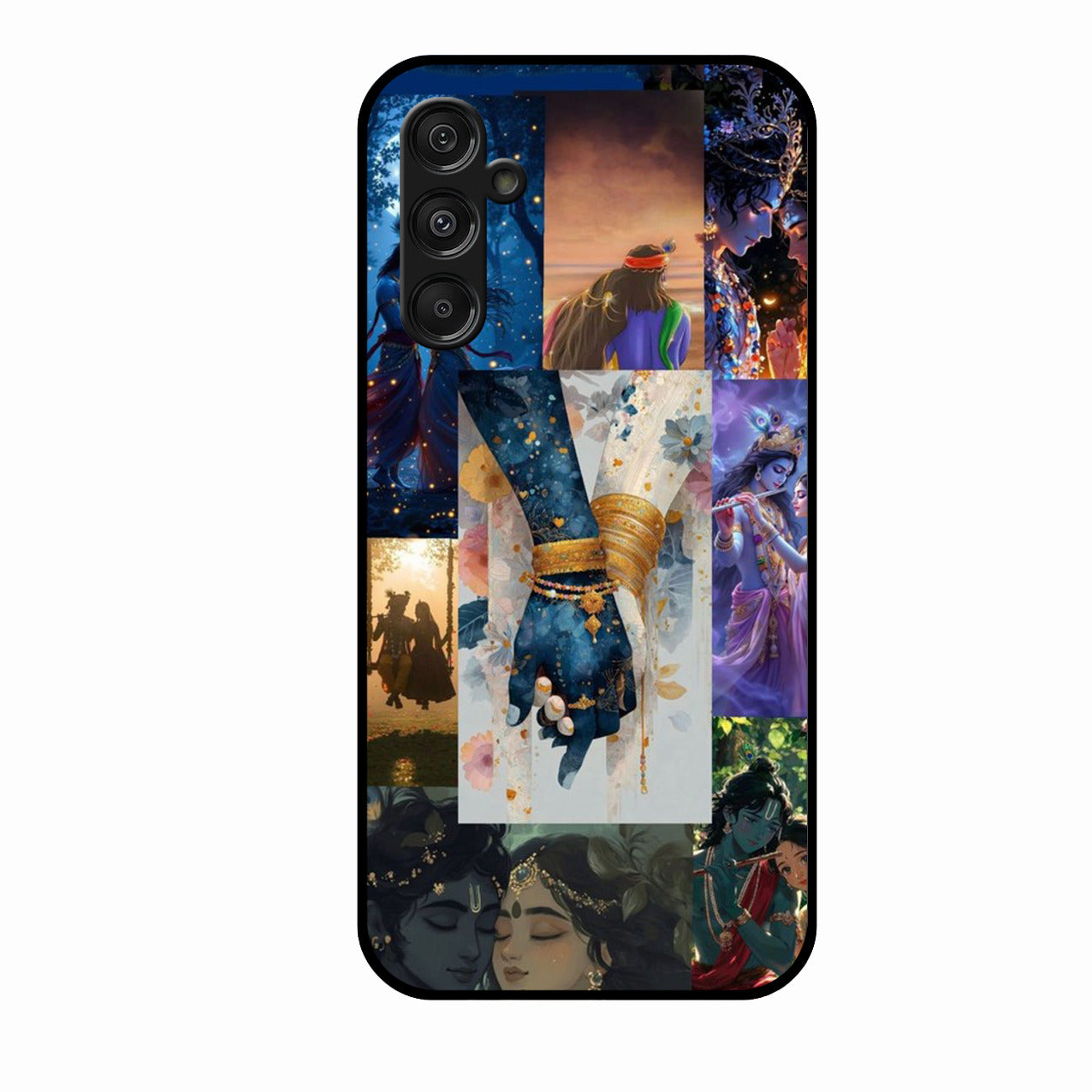 Eternal Radha Krishna Love Glass Phone Case for Oppo F21S Pro 5G