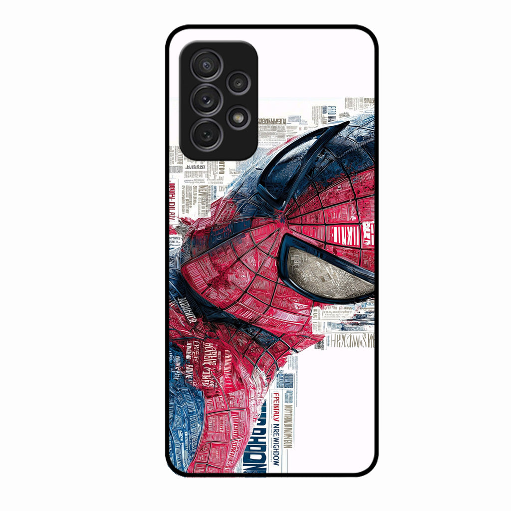 Red Blue Web Hero Glass Phone Cover for Samsung Galaxy A53 5G