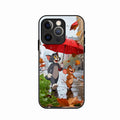 Rainy Day Cartoon Glass Phone Case for iPhone 14 Pro