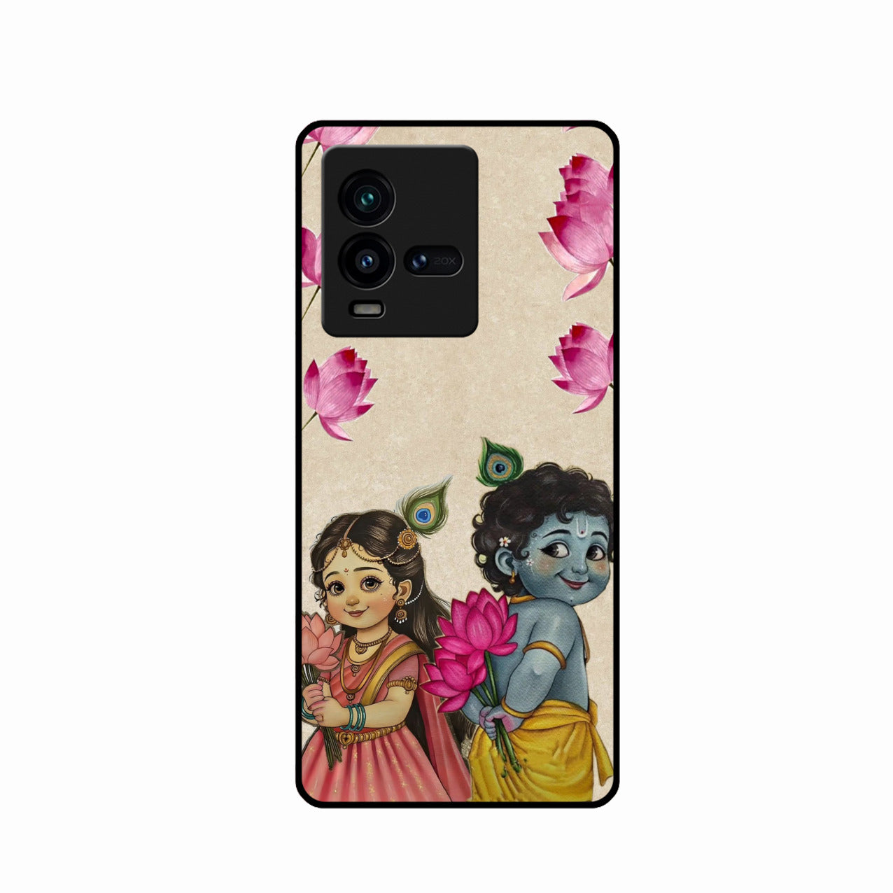 Krishna Eternal Lotus Glass Case for Motorola Edge 40 5G
