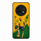 Golden Striker Glass Phone Case for Realme 13 Plus 5G