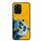 Cute Panda Sketch Premium Glass Phone Case for Realme C33 2023