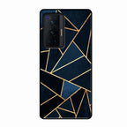 Midnight Gold Geometric Premium Glass Phone Case for Vivo X70 Pro 5G