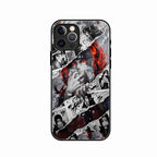 Itachi Uchiha Manga Collage Glass Phone Case for iPhone 11 Pro