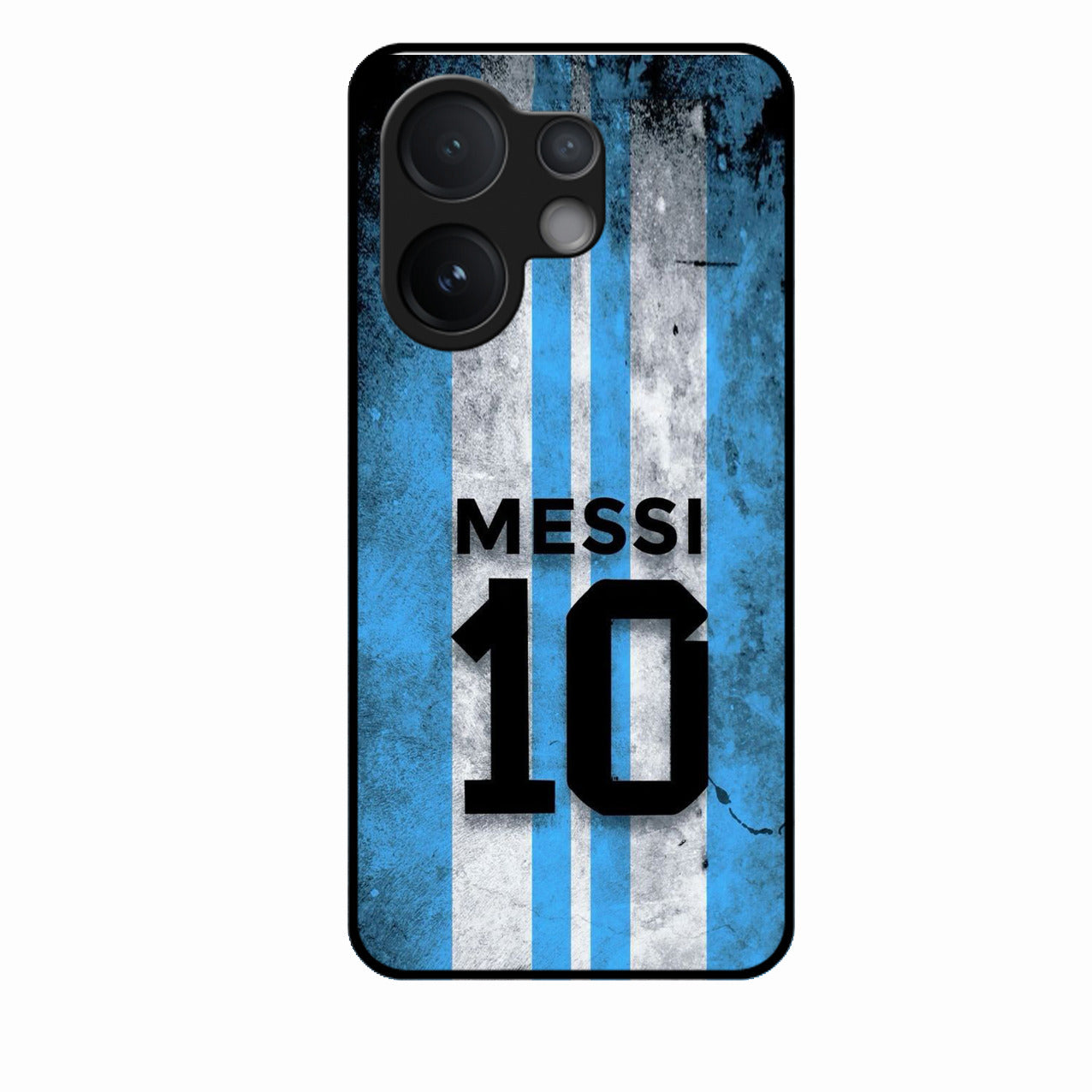 Blue Stripes Number 10 Football Glass Phone Case for Vivo T4 Pro 5G